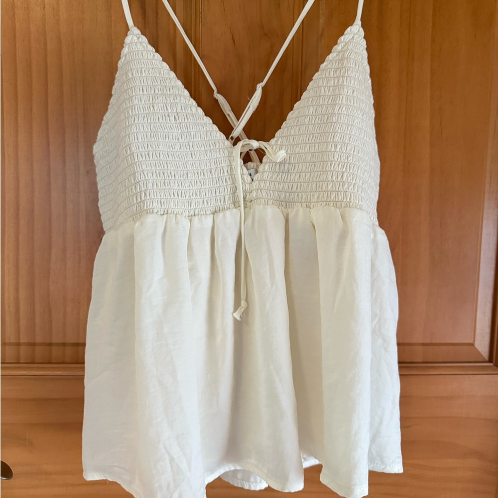 American Eagle Outfitters Cream Camisole Top
